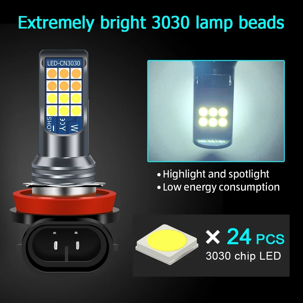 LED Bulb LED Fog Light LED Light 2x H11 H8 9006 HB4 HB3 H16 H10 PSX24W PSX26W P13W Car Fog Light Bulb Day Driving Running Light White Yellow Green
