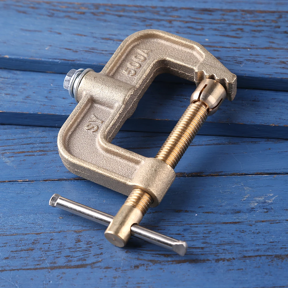 500A Ground Earth Clamp Portable Electric Welding G-shaped Grounding Clamping