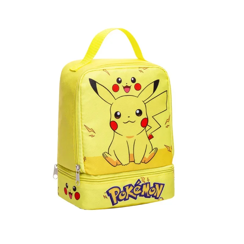 Pokemon Action Figures Pikachu Portable Lunch Box Cartoon School Kids Snack  Storage Bag for Children Creative Double Layer New - AliExpress