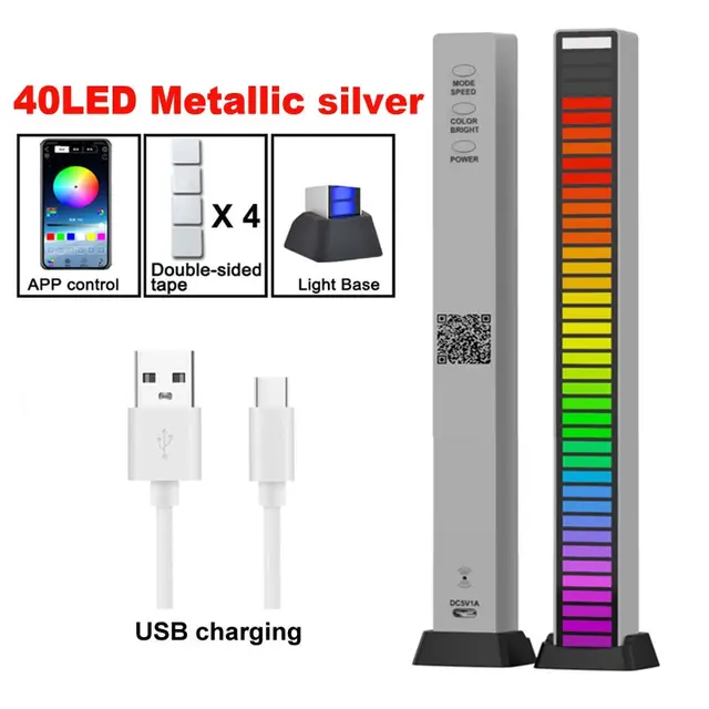 40LED Silver Battery-504