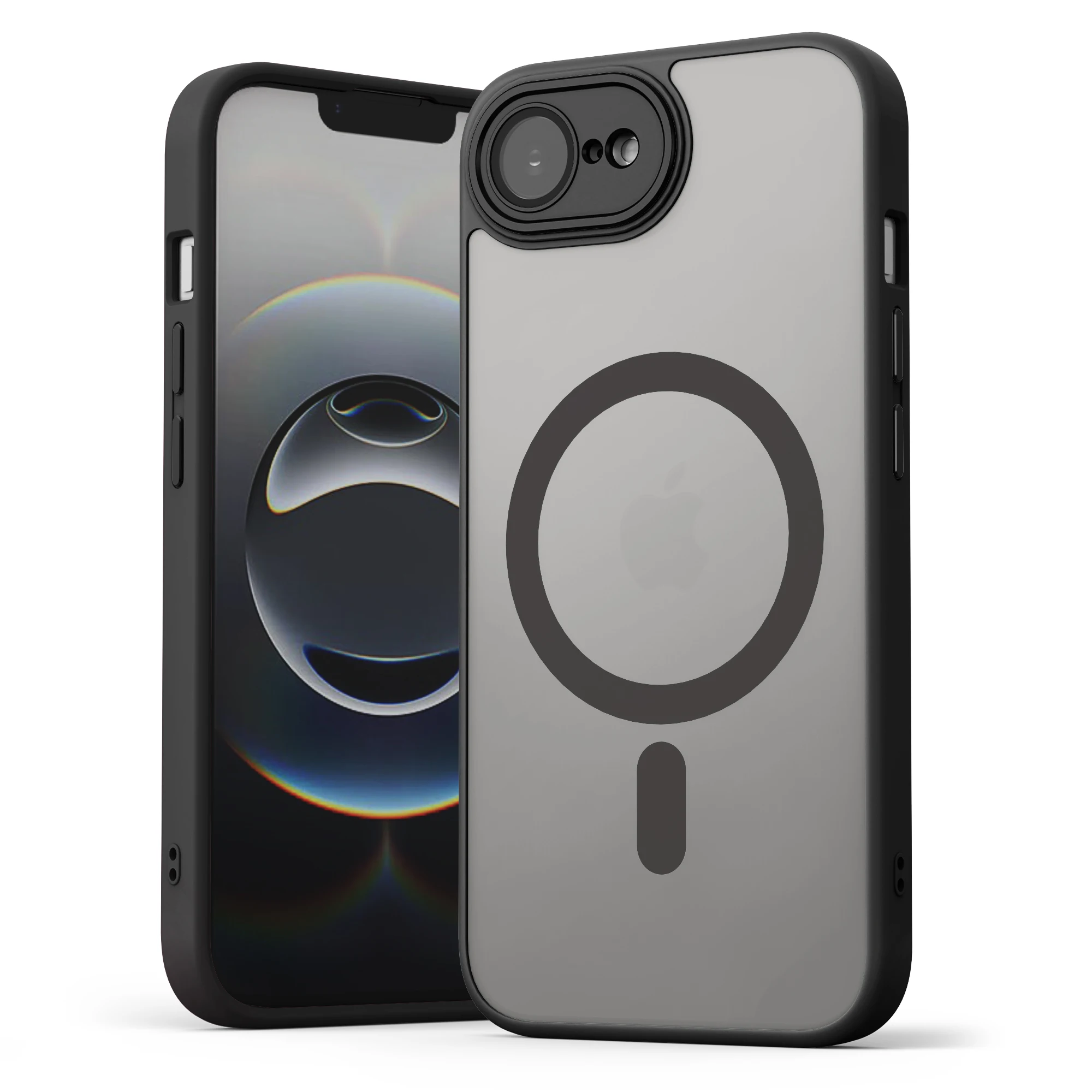 Magnetic Hybrid Shockproof Wireless Charging Case with Translucent Hard Back