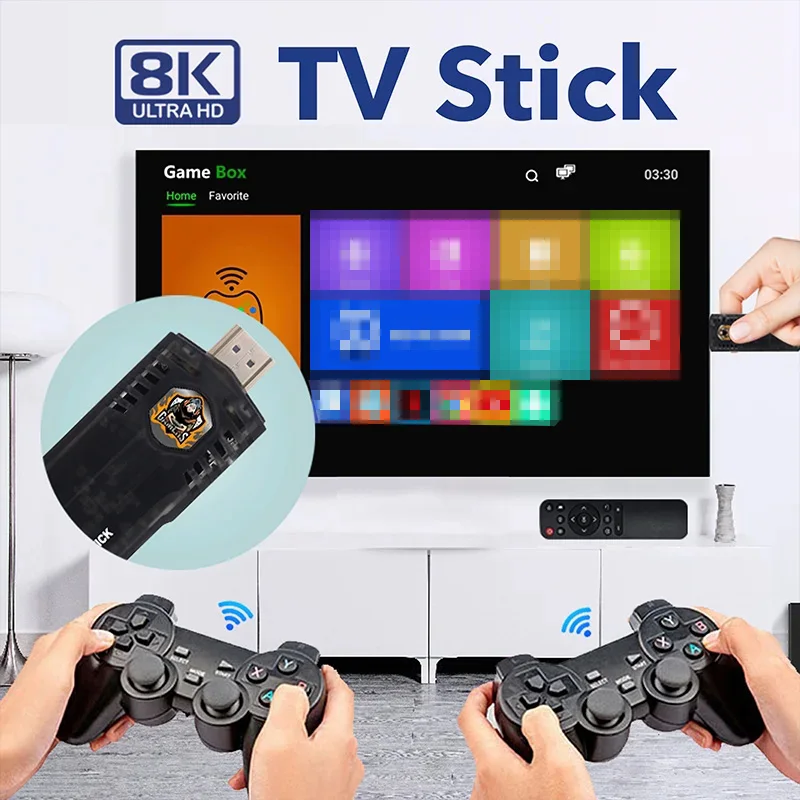 Consola de videojuegos Retro X8 Stick 4K, 10000 juegos, Arcade, para  Android TV Box con WiFi
