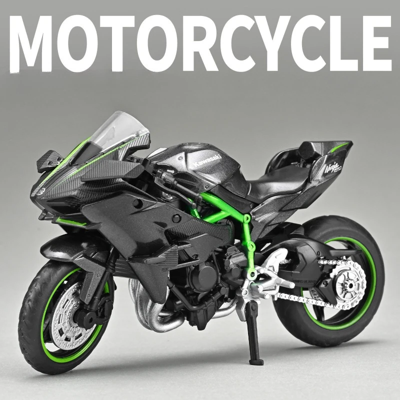 1:18 Kawasaki Ninja H2R Alloy Motorcycle Model Toy Gift for Kids