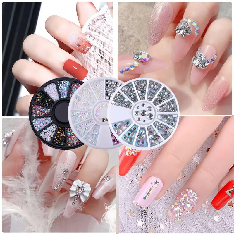 3 Boxes AB Crystal Rhinestones Set Mixed Color 3D Flatback Nail Decoration  DIY Nails Gems And Charms For Manicure Craft Decor - AliExpress