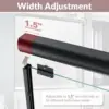 Double Sliding Bathtub Shower Door 60" W x 62" H, Adjustable Framed Bathtub Door with 1/4" Tempered Glass,Black Finish 3