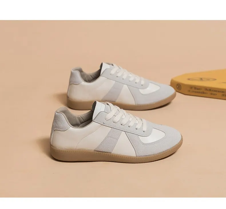 Vintage German Trainer Men Shoes Spring and Summer Sports Small White Training Shoes Fashion Casual Versatile Board Breathable