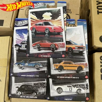 New Mattel Hot Wheels 1/64 National Icons Series With Chase 67 Porsche 911 R J Ford Gt 40 Collectible Car Toys Diecast Vehicle