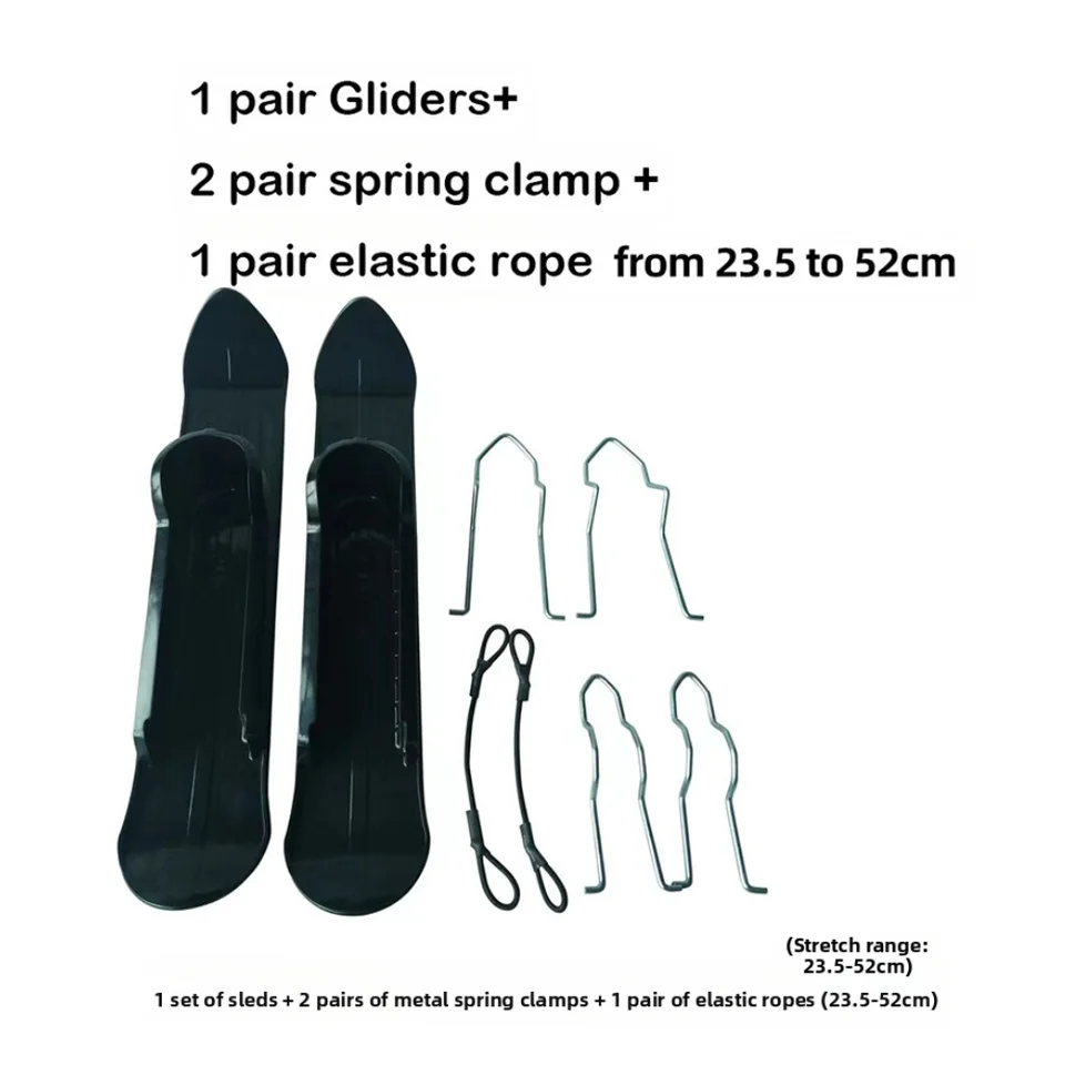 Wheelblades 2 paar XL ski's voor fietskar en kinderwagen voor rijden op sneeuw in de winter