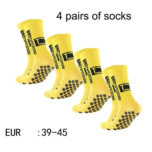 4 pairs of new TC mid tube glued football socks for sports training and competition, non slip and breathable socks - Image 20