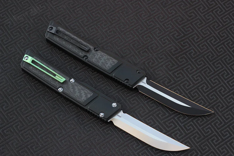 VESPA Ripper Double folding Knife Blade M390 Satin/Black Handle 7075 Aluminum+CF Outdoor camping survival knives EDC tools 3