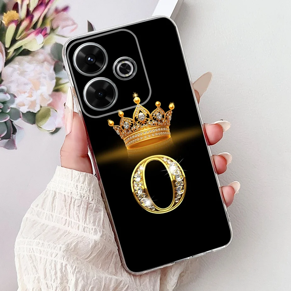 Stylish Clear Silicone TPU Phone Case with Letter Design