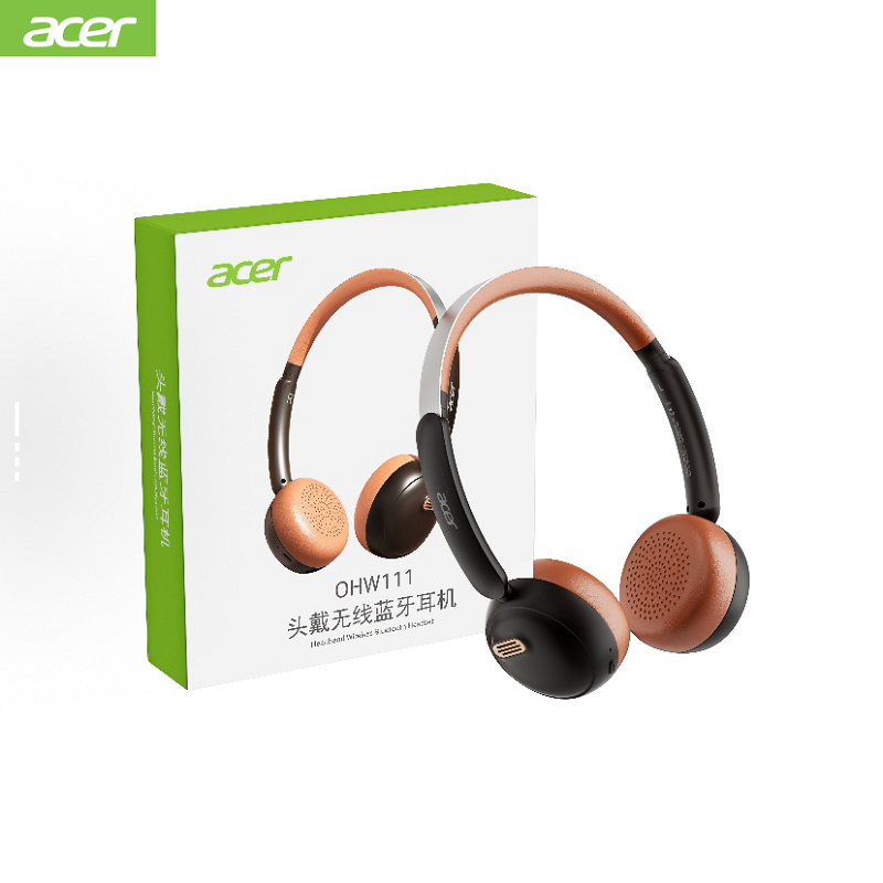 Acer OHW111 Bluetooth Headphones INS Retro Style Over Ear Wireless Earphone Bluetooth 5.4 HIFI Stereo Headset Gamer 70H Playtime