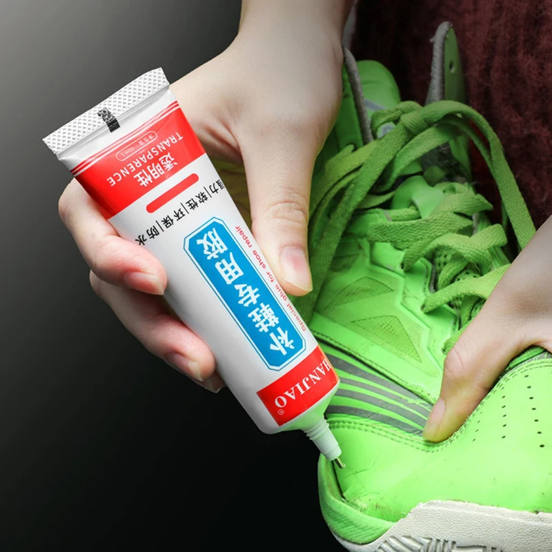 투명 60ML 초강력 전문 고무 수리 키트, 가죽 접착제, 에폭시 수지, 목재 직물, 리브 섬유