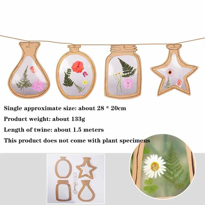 Children's Handmade DIY Paper Transparent Plant Specimen Bottle Material Kit Kids Painting Art Creative Specimen Bottle Toys