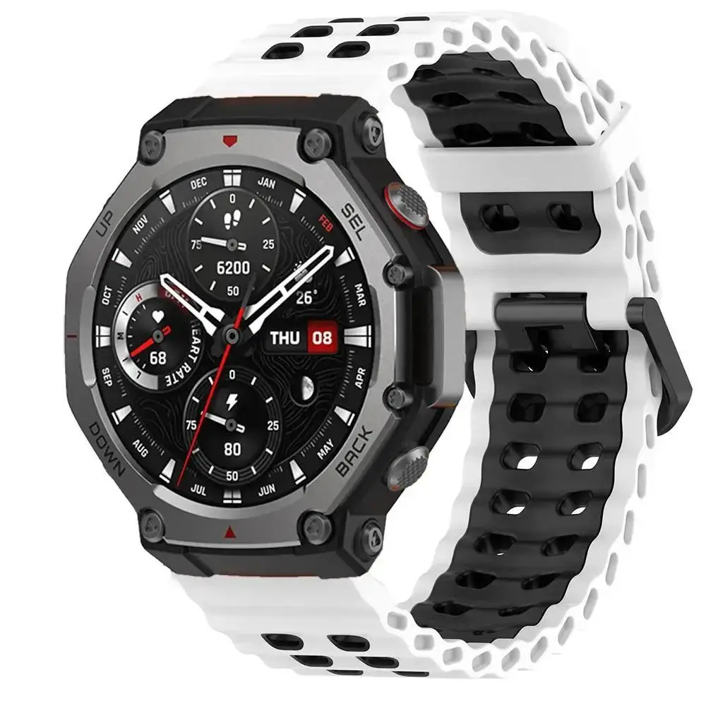 Colorful Breathable Silicone Sport Watchband Strap
