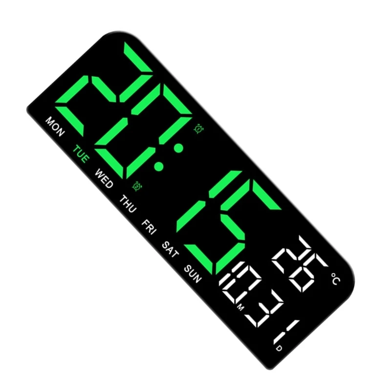 Digital Alarm Clock Large LED Digit Display, Brightness Dimmable, Countdown Hangable and Desktop Display Clock