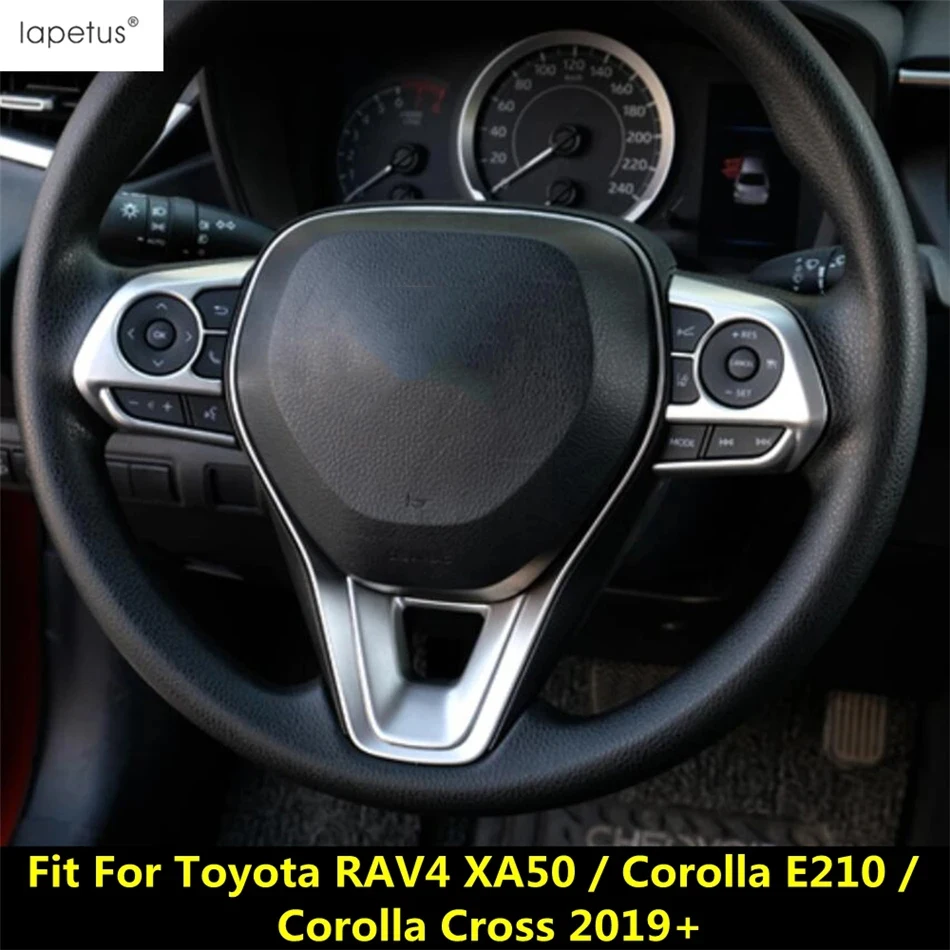 Pulsante Del Volante Dell'Auto Copertura Del Telaio Trim Per Toyota Rav4 Xa50 / Corolla E210 / Corolla Cross 2019 - 2023 Abs Accessori Neri
