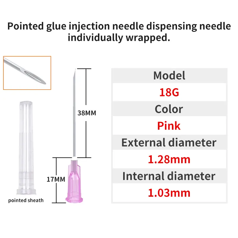 50pcs Pointed Injection Needle Dispensing Needle With Transparent Cap, Glue Tool, Individually Packaged Syringe Accessories - Image 16