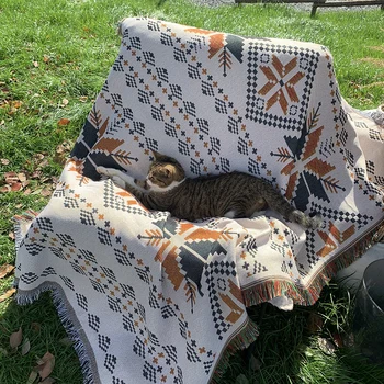 Autumn Camping Picnic Mat Portable Travel Hiking Picnic Cloth Dustproof Tablecloth Mat Soft Sofa Blankets Outdoor Picnic Pad