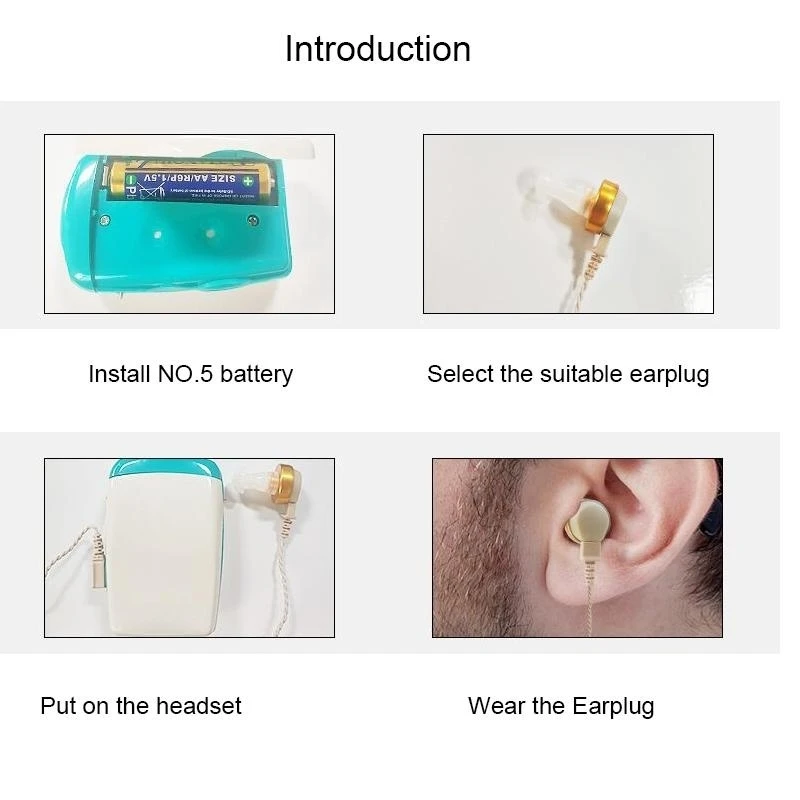 High Power Pocket Hearing Aids For Deafness Digital Hearing Aid Adjustable Best Sound Amplifier Ear Care For Elderly S-6D 6