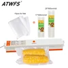 ATWFS Food Vacuum Sealer 1 sets Packing Machine with Vacuum Bags 17*500cm+25*500cm Packaging Rolls and 15pcs Bags 1