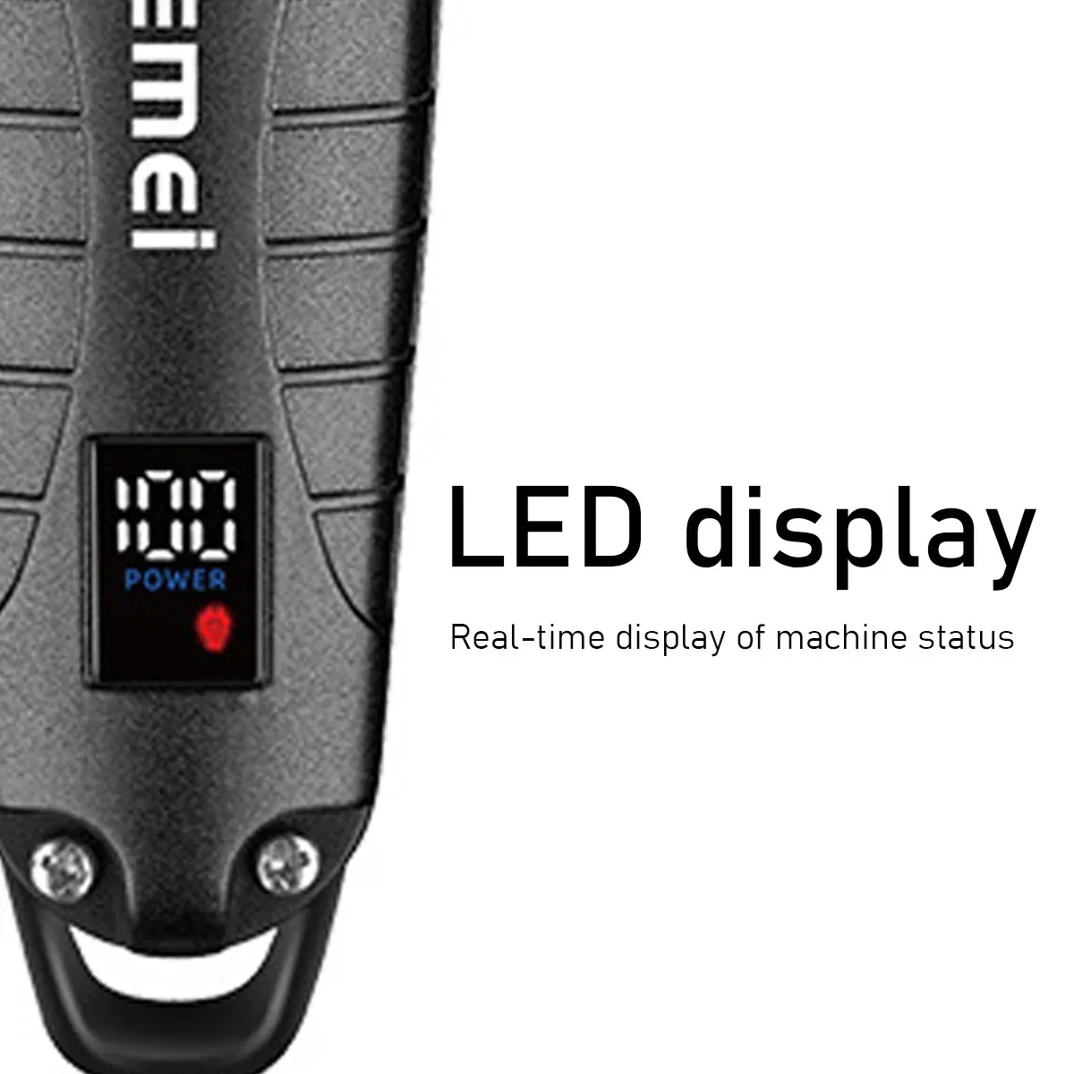 Hair Trimmer Kemei KM-2293 Full Metal Professional Zero Gapped Finishing Machine DLC T-Blade LED Haircut hair trimmer