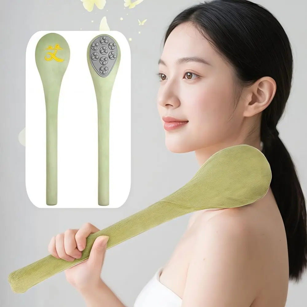 Handmade Meridian Massage Hammer Acupoint Tapping Pain Relief Meridian Tapping Stick 48CM with Massage Head