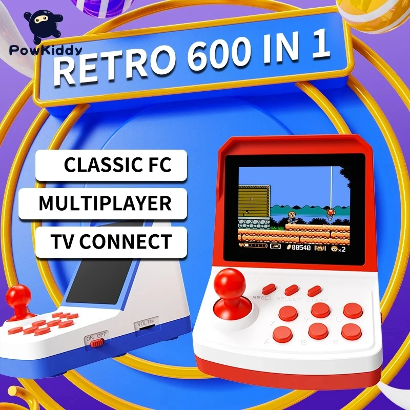 Nuova Console Di Gioco Arcade Mini A6 Plus Lettore Di Giochi Portatile Arcade Retrò Con 600 Giochi Giochi A 8 Bit Supporto Display Tv Regalo Per Bambi