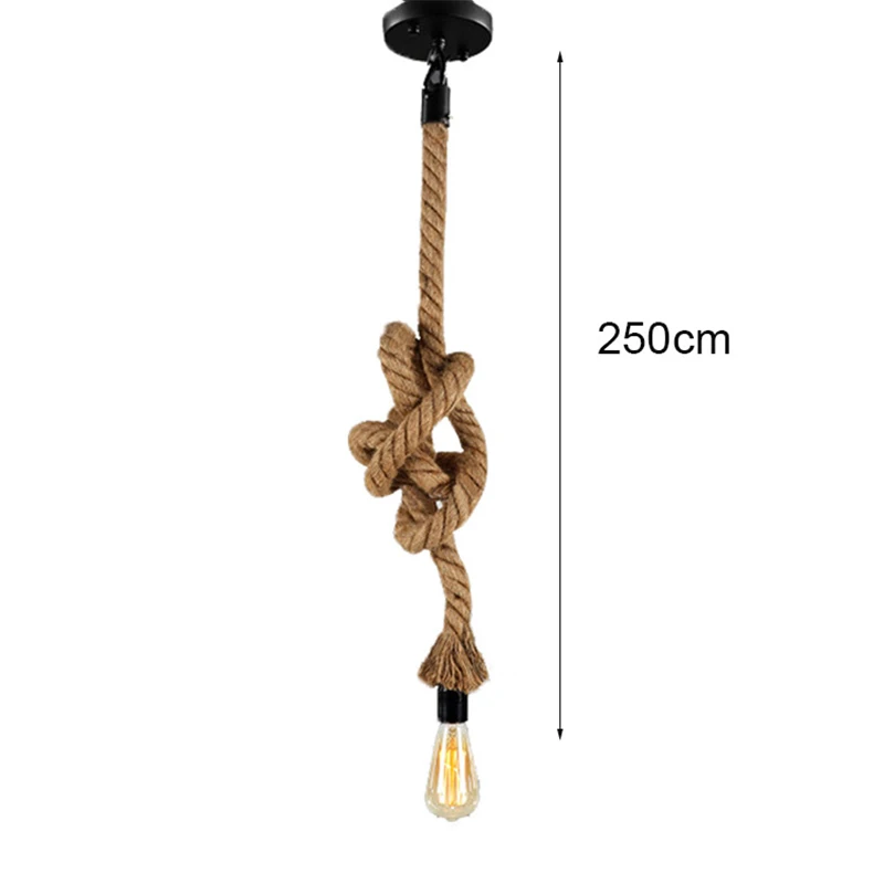 Vintage Hemp Rope  Pendant Light  Attic Personality Industrial  Pendant lamp Restaurant Bar Coffee Shop Light Studio Bedroom pendant lamp Pendant Lights