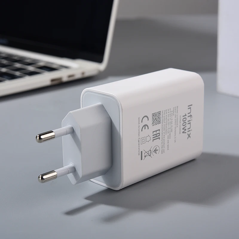 Infinix 100W Pd Fast Charger EU Hyper Charge Power Adapter Usb C