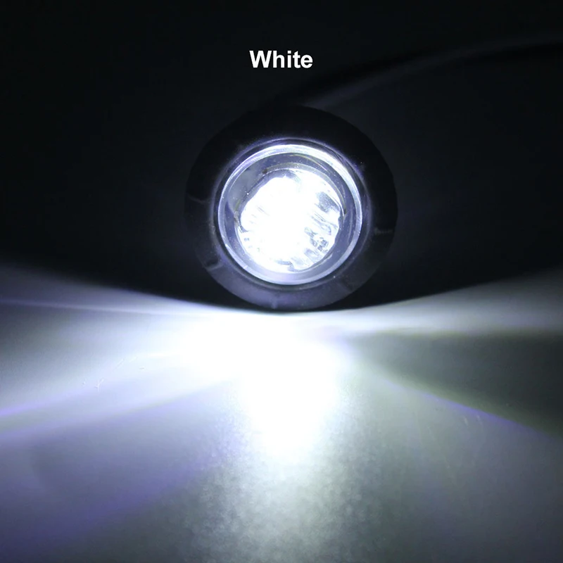 Luci Posizione LED Per Rimorchio - 20PCS Bianche 12V/24V Rotonde - Foto 3