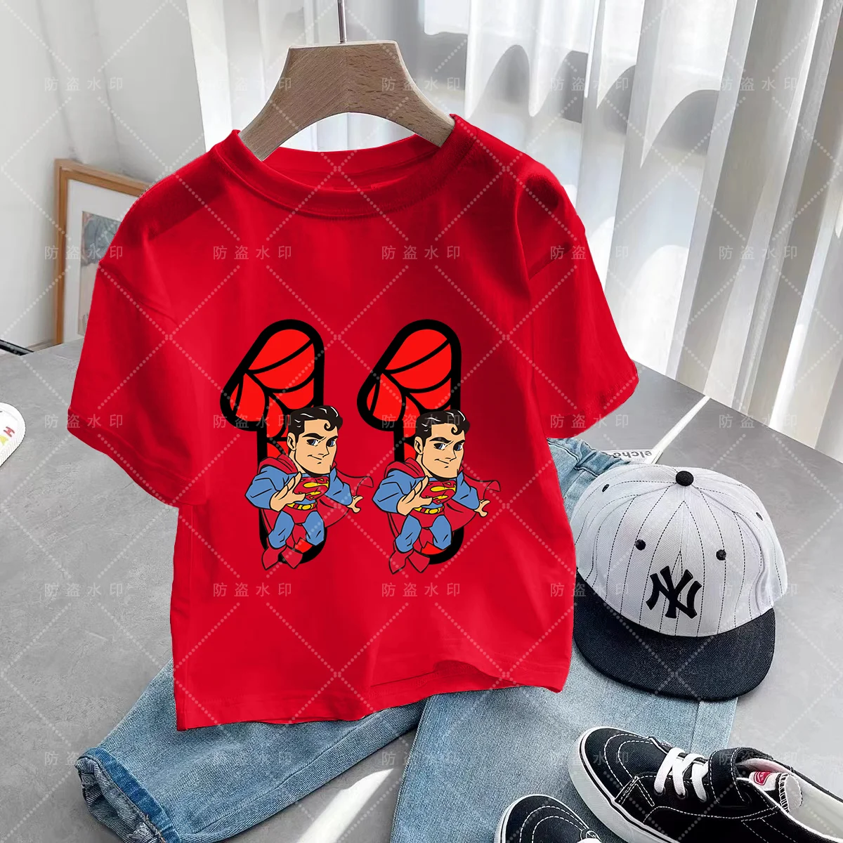 Birthday Number 3-12 Summer Short Sleeve Children's Clothing T-shirts for Children Cartoons Kawaii Spiderman Top Kawaii Cartoons 3