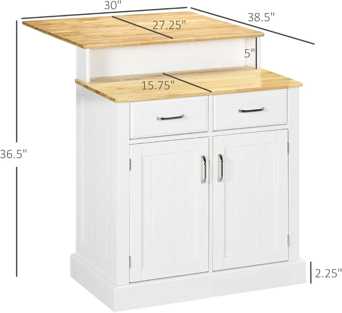 Ljustra Kitchen Island Adjustable Shelves