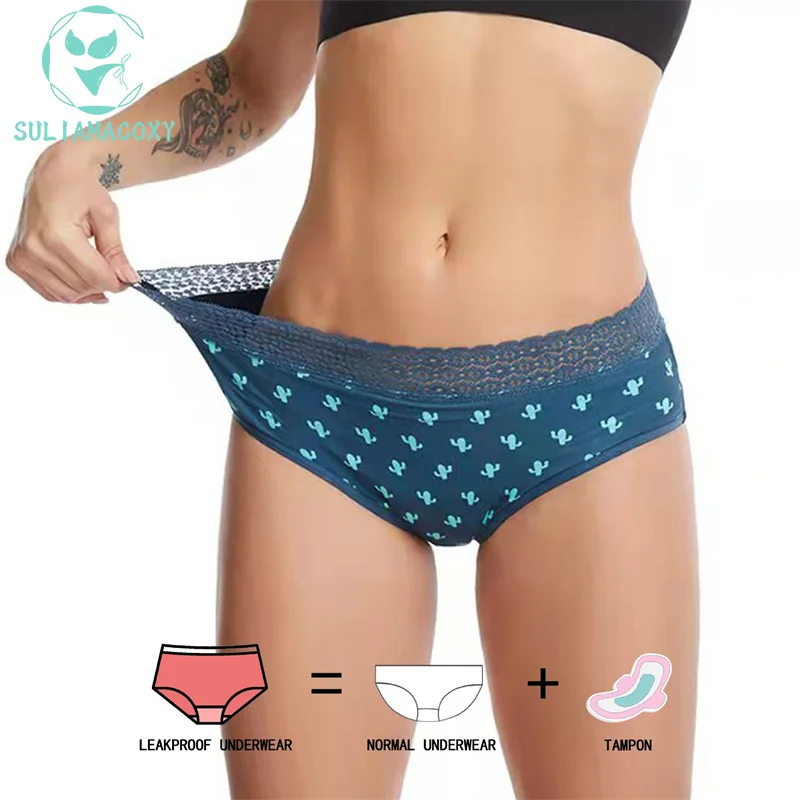 

Large-size Printed Four-layer Underwear Bottom Instant Suction Leak Proof Wear Sanitary Napkins Menstrual Menstrual Period Pants