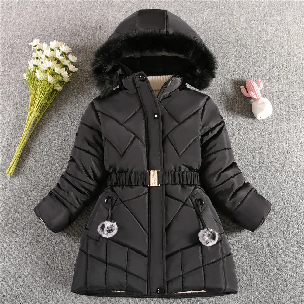 New Winter Girls Jacket Thicken Keep Warm Fashion Princess Coat