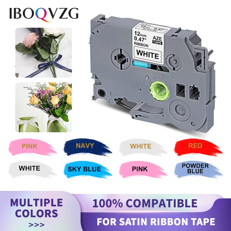 

IBOQVZG 12mm R231 RE34 Satin Ribbon Label tape Compatible for Brother TZe-R231 TZe-RE34 TZE-RE31 TZE-RG34 Gift P Touch Labeller