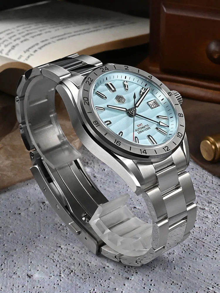 San Martin SN0129 GMT サンマーティン 自動巻き NH34 San Martin New 39mm Luxury Men's Business Dress GMT Watch