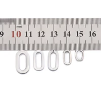 Anneaux ouverts ovales en acier inoxydable, connecteurs vierges pour la fabrication de bijoux, fournitures pour bricolage, collier, Bracelet, boucles d'oreilles, accessoires, matériaux 3