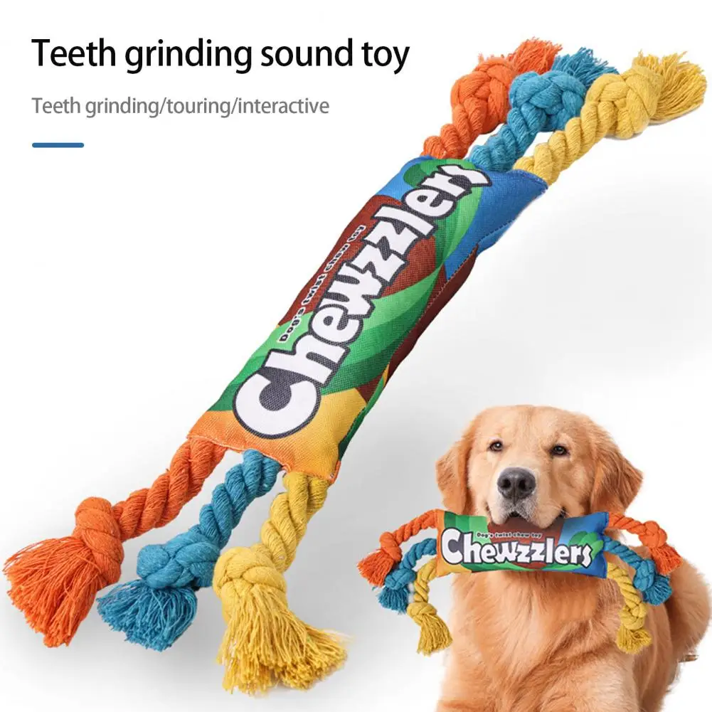 

Dog Squeaky Toy Soft Bite Resistant Long-Lasting Relieve Boredom Polyester Dog Interactive Toy Squeaker Molar Toy Pet Supplies