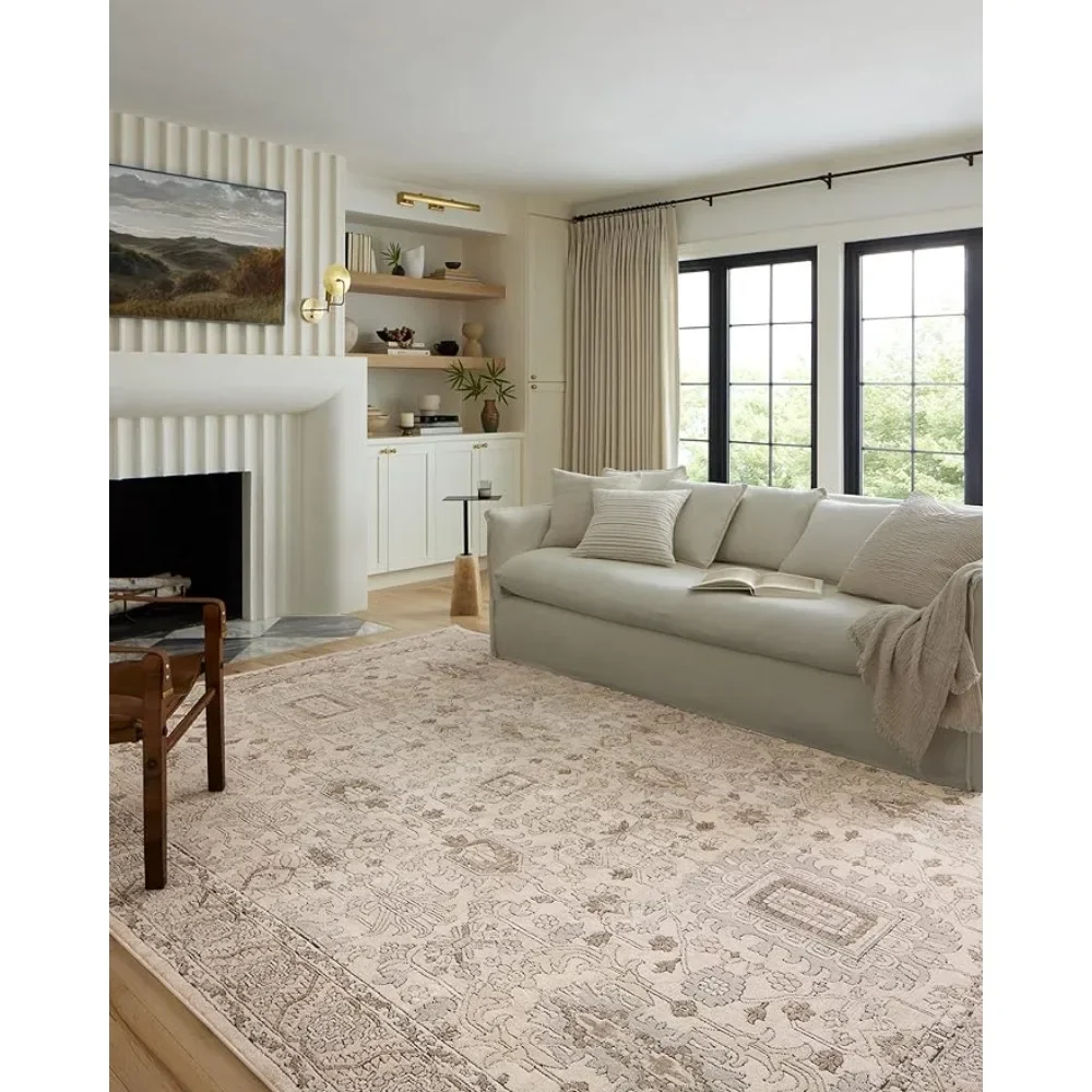 

Low Pile Carpet Living Room Decor Woven Durable Area Rug Non-Shedding Easy Clean Soft .25" Thick Decoration Home Freight free