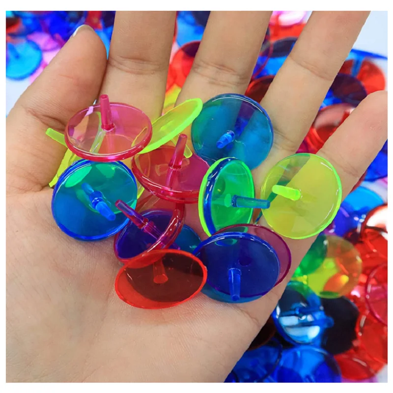 Golf Ball Markers Bulk 200 Pcs Position Marker Multicolor Transparent Plastic 24mm Flat Round Golf Mark