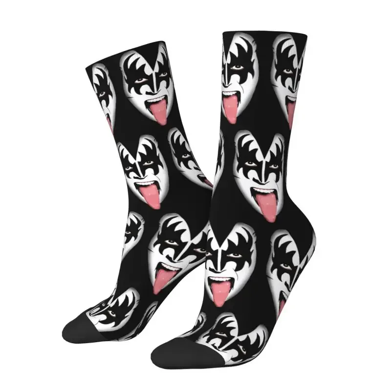 

Fashion The Demon Kiss Band Gene Simmons Socks Women Men Warm 3D Printed Sports Basketball Socks