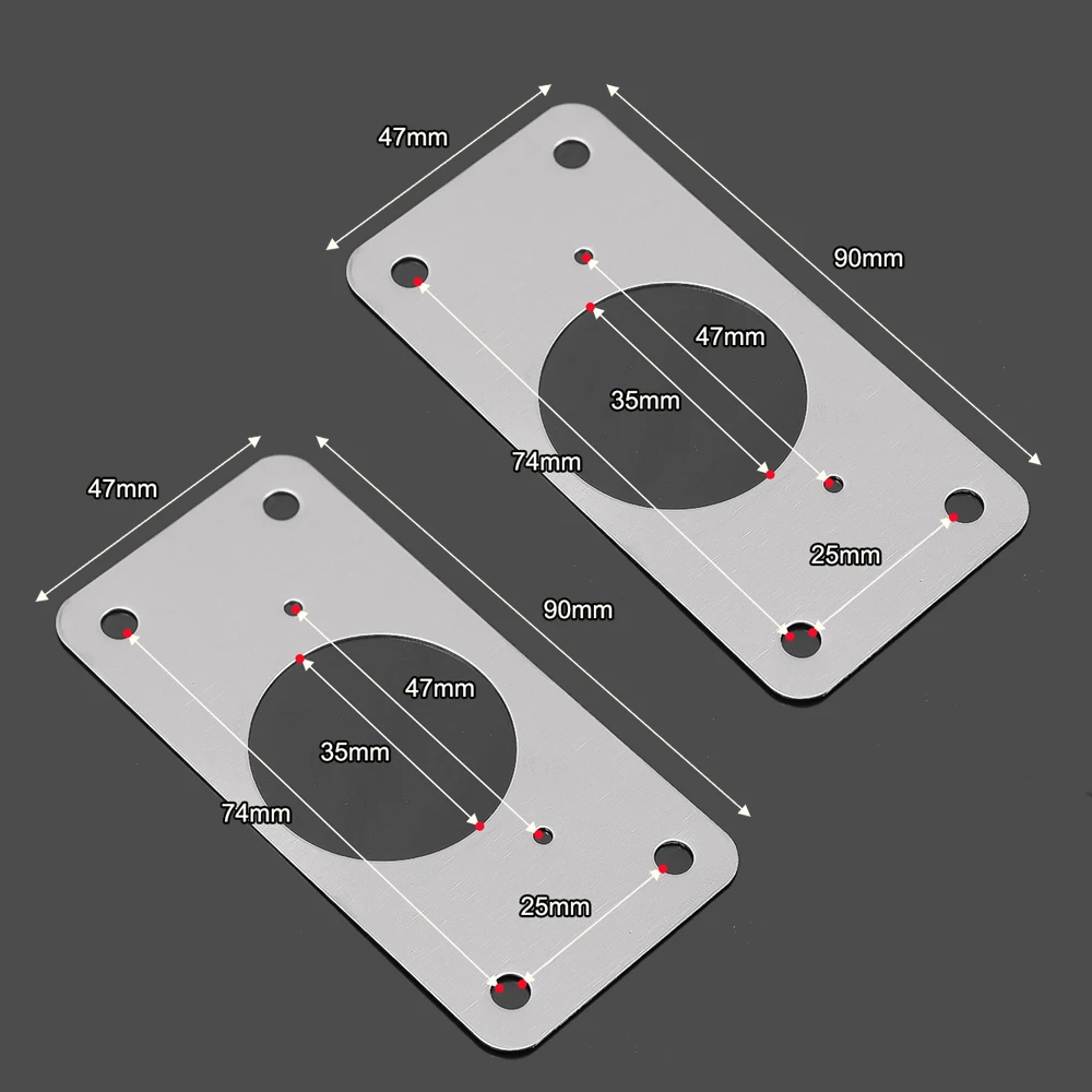 Cabinet Hinge Repair Plates Kit Stainless Steel Kitchen Cupboard Door Hinge Mounting Fixing Plate with Hole Hardware Accessories
