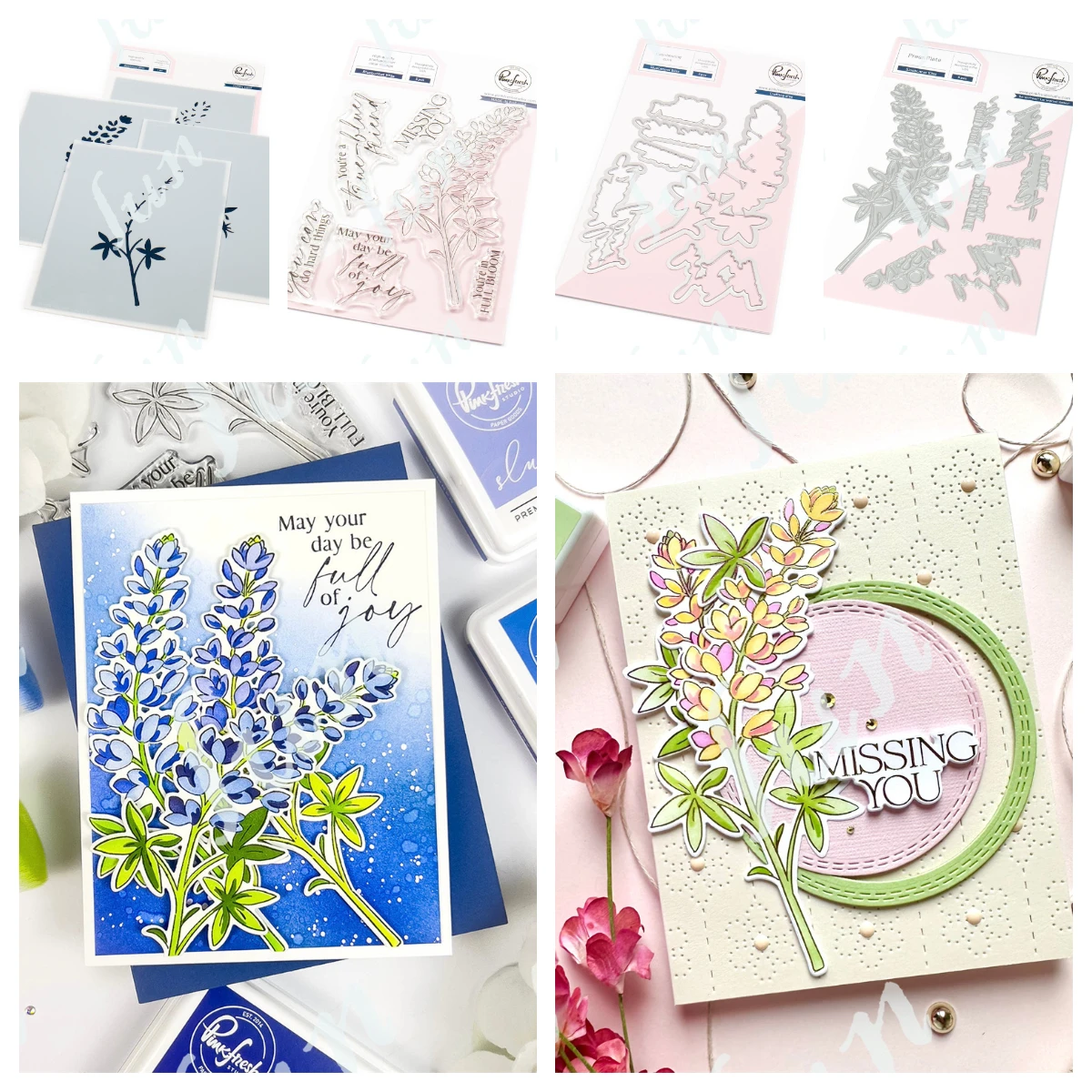 Bluebonnet Bliss Holiday Decorations Metal Cutting Dies Clear Stamps Stencil For Scrapbooking Embossing DIY Paper Card Album stickers scrapbooking supplies embossing stamps metal cutting die silkscreen stencils