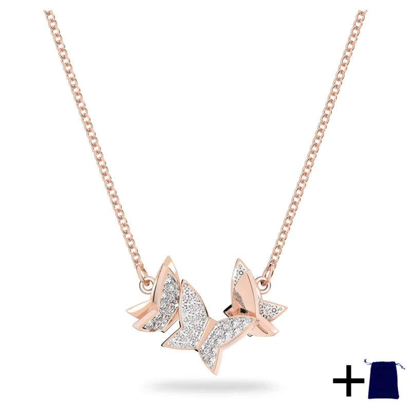 2025 New Butterfly Zircon Necklace, Earrings, Bracelet, Jewelry Set, Texture, Premium Party, Banquet, Attendance, Gift Giving 4