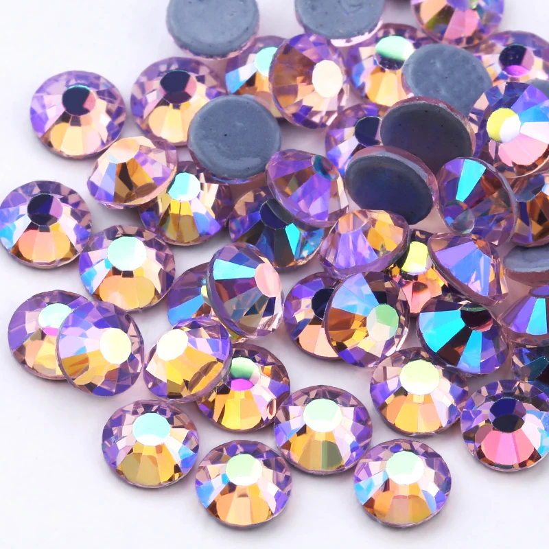 Multi-Color Crystal AB Hot Fix Rhinestones for Nail Art and Fabric Garments