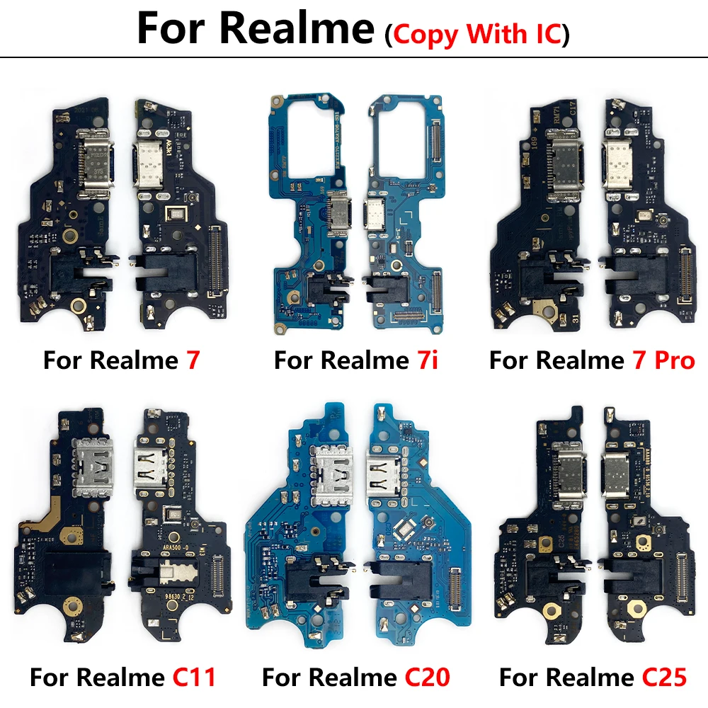 

10 Pcs USB Charging Dock Port Connector Flex Cable For Oppo Realme 7 6 6i 5 5i 3 Pro C11 C20 C25 C21Y C25Y Charging Board