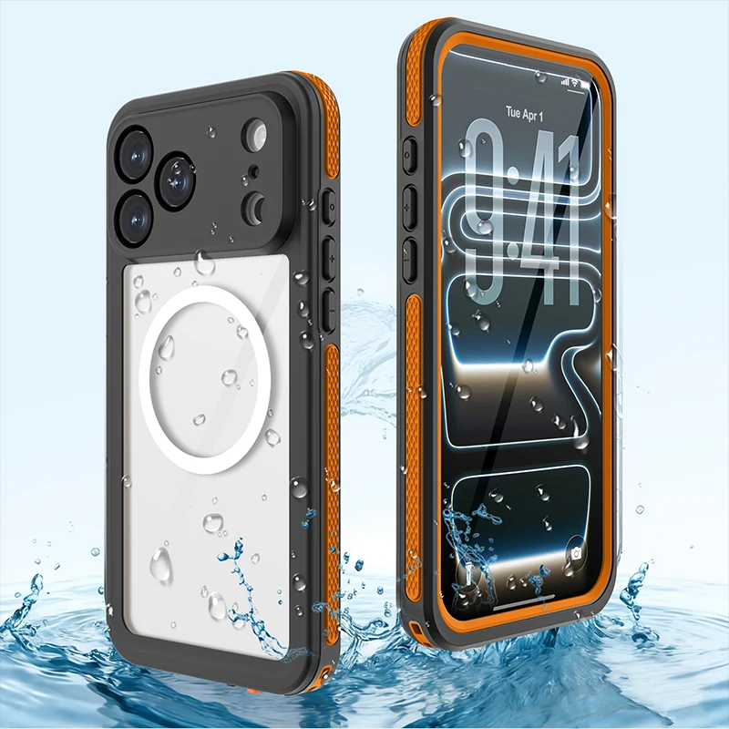 Waterproof Shockproof Magnetic Phone Case with Full Body Protection