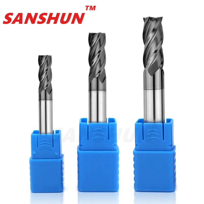 

Milling HRC50 4 blade Cutter Alloy Coating Tungsten Steel Tool cnc maching EndMill top milling cutter kit milling machine tools