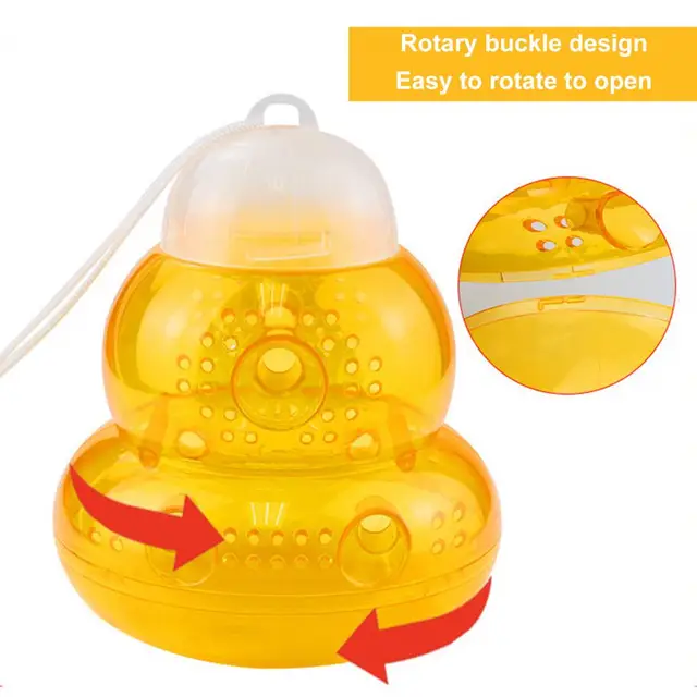 2Db Kényelmes Hornet Csapda Kis Kilépő Tök Méhcsapda Látható Méhcsatlakozó Egyszerű Művelet Kültéri Függő - Image 5